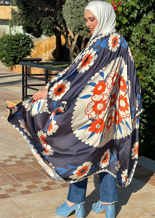 Floral Navy Kimono