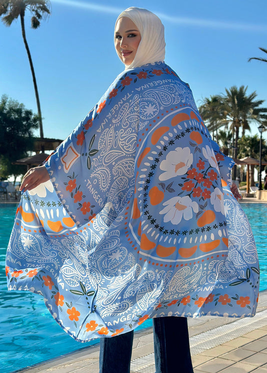 Floral Blue Kimono